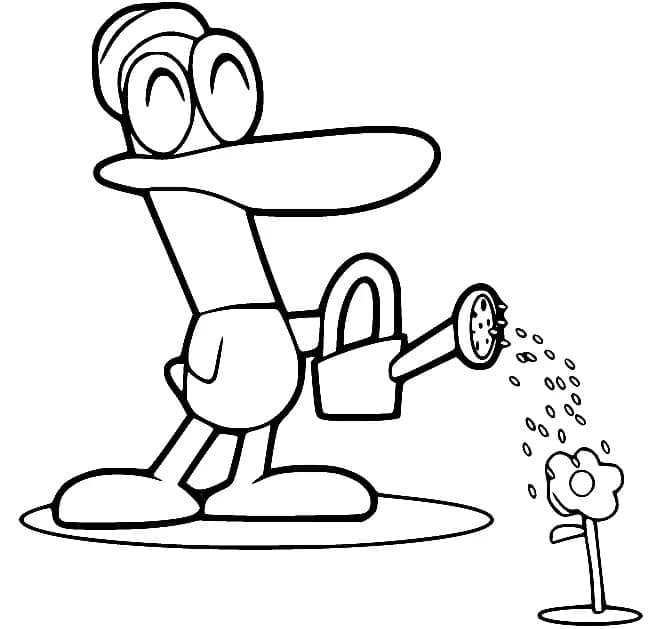 Desenho de Pato de Pocoyo para Colorir