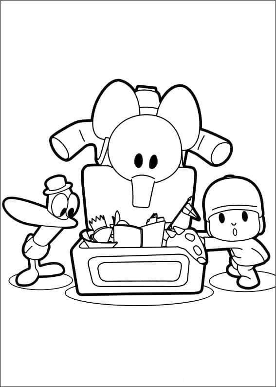 Desenho de Pocoyo Download Pdf para Colorir