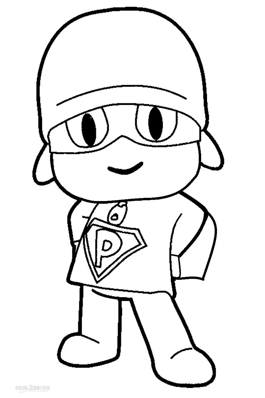 Desenho de Pocoyo Fácil de Desenhar e Colorir