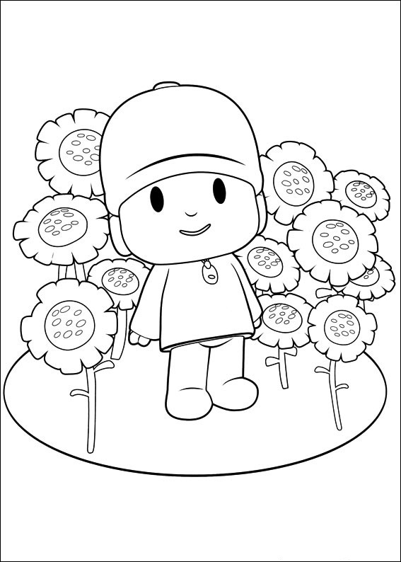 Desenho de Pocoyo Grátis para Imprimir e Colorir