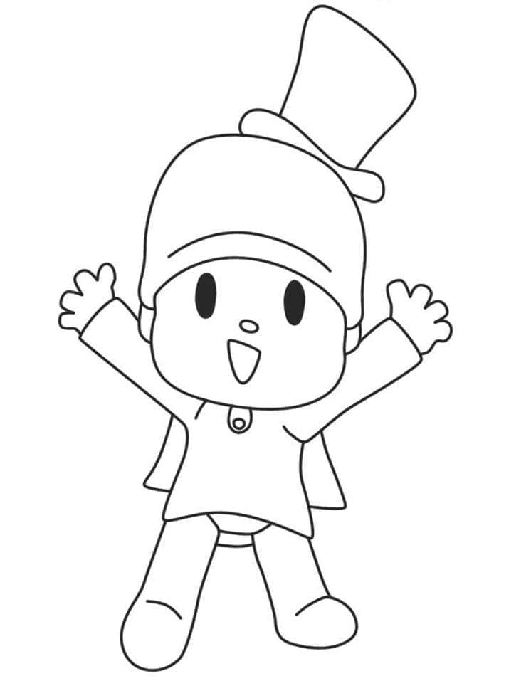 Desenho de Pocoyo Grátis Pdf para Colorir