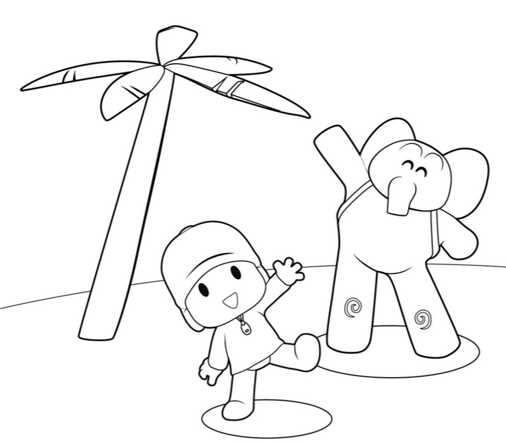 Desenho de Pocoyo para Colorir Pdf Grátis