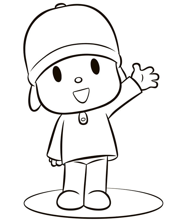 Desenho de Pocoyo Pdf para Colorir