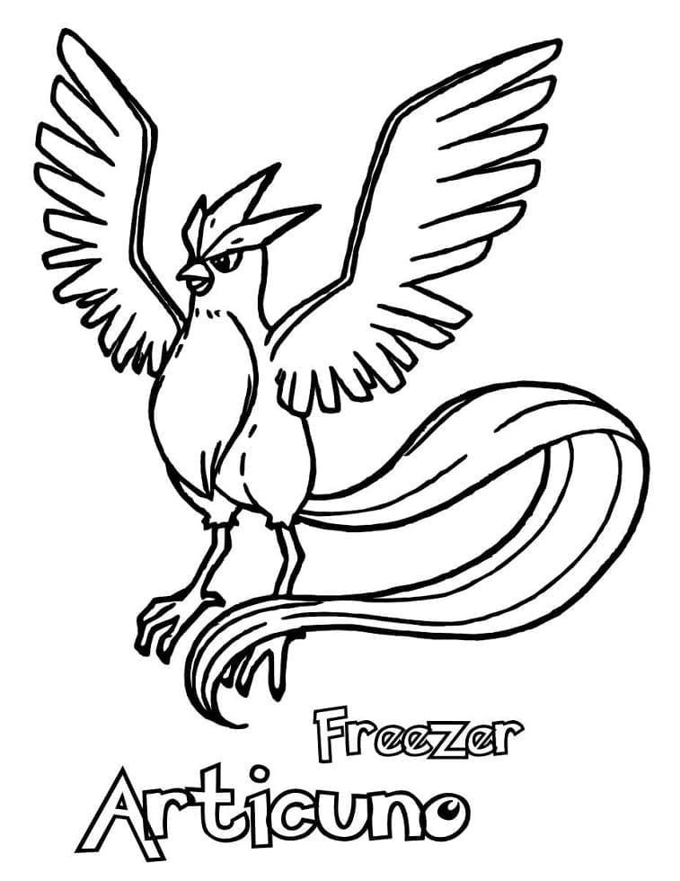 Desenho Articuno Pokemon para Colorir