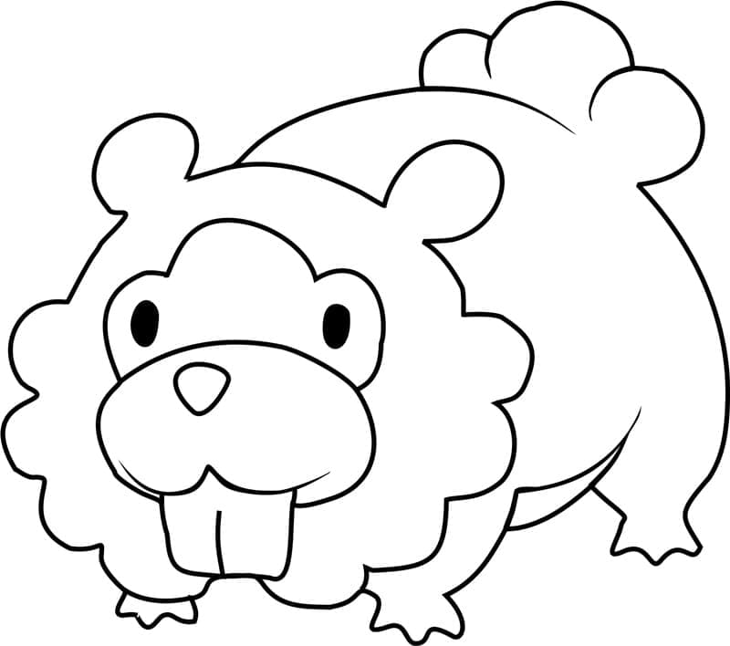 Desenho Bidoof Pokemon para Colorir