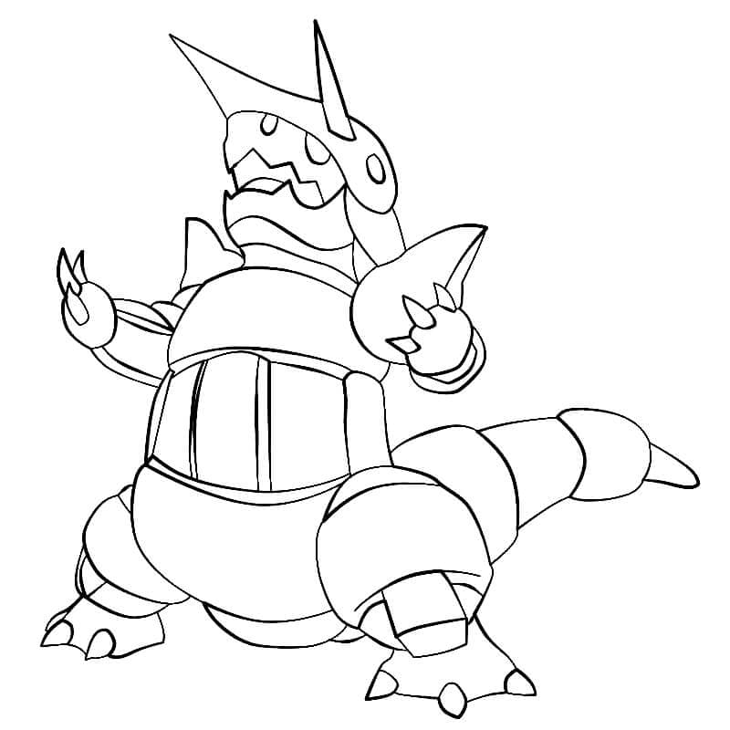 Desenho de Aggron Pokemon para Colorir