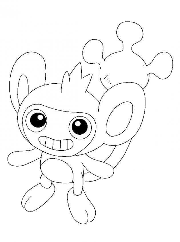Desenho de Aipom Pokemon para Colorir