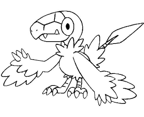Desenho de Archen Pokemon para Colorir
