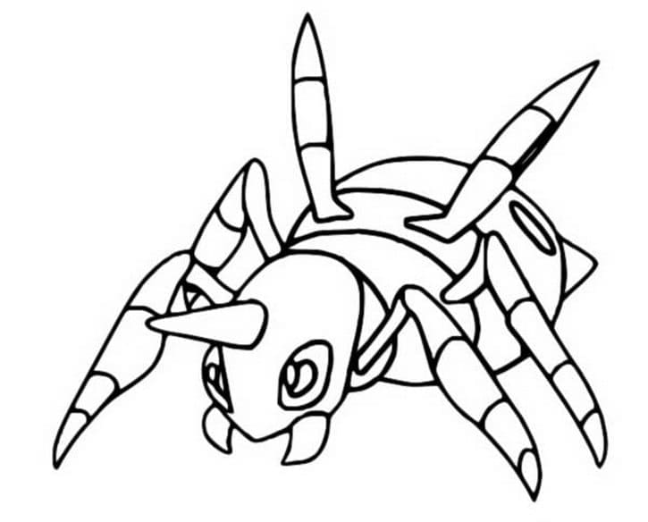 Desenho de Ariados Pokemon para Colorir