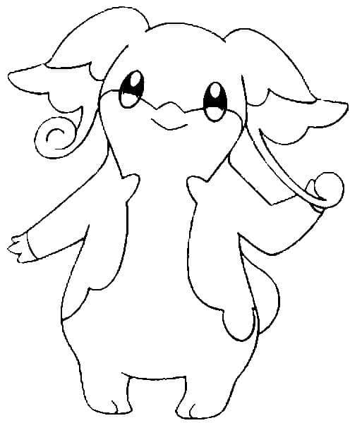 Desenho de Audino Pokemon para Colorir