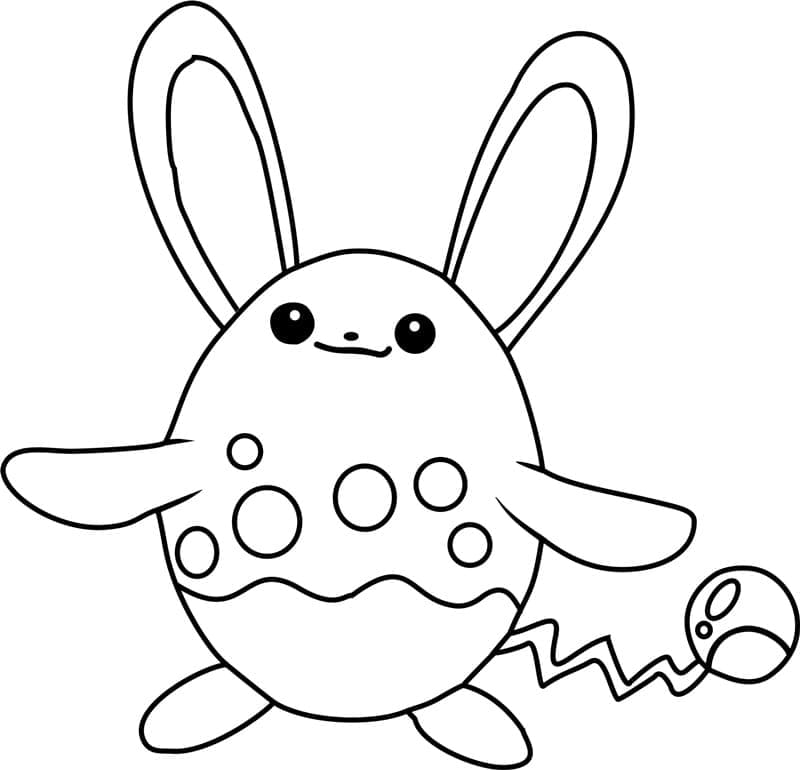 Desenho de Azumarill Pokemon para Colorir