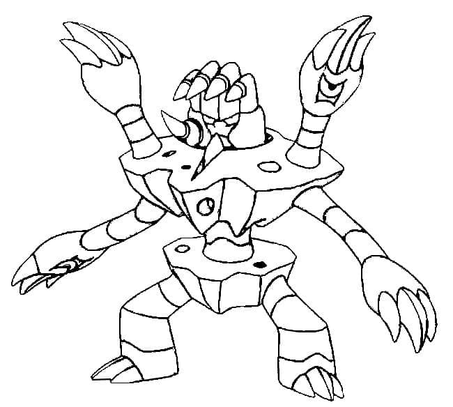 Desenho de Barbaracle Pokemon para Colorir