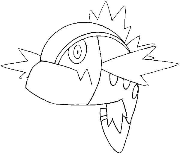 Desenho de Basculin Pokemon para Colorir