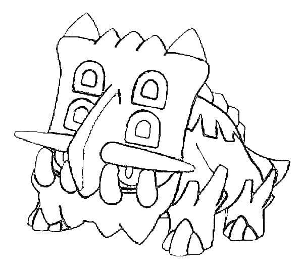 Desenho de Bastiodon Pokemon para Colorir