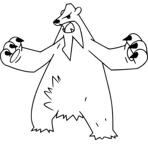 Desenho de Beartic Pokemon para Colorir