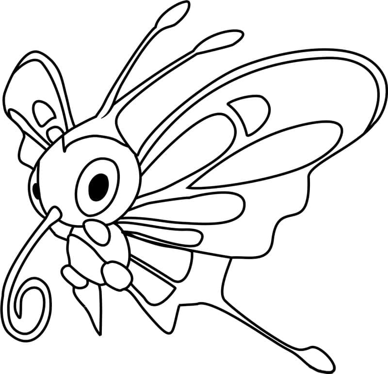 Desenho de Beautifly Pokemon para Colorir