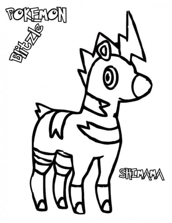 Desenho de Blitzle Pokemon para Colorir