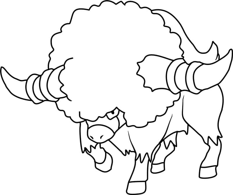 Desenho de Bouffalant Pokemon para Colorir