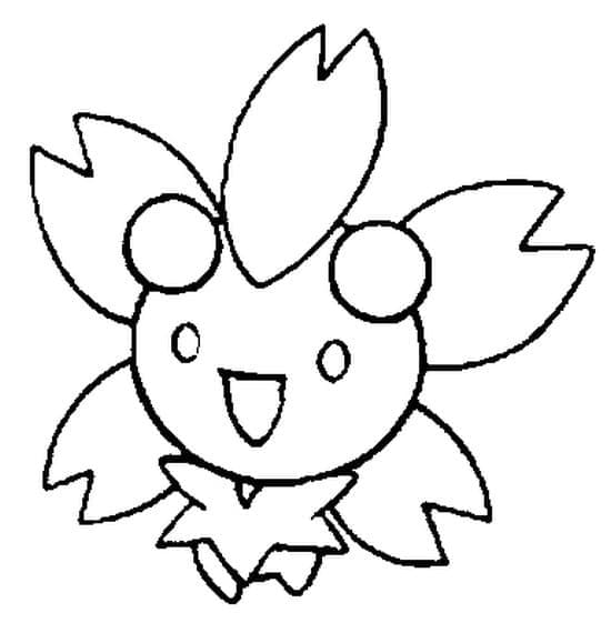 Desenho de Cherrim Pokemon para Colorir