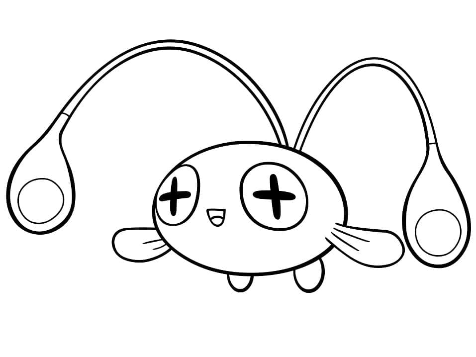 Desenho de Chinchou Pokemon para Colorir