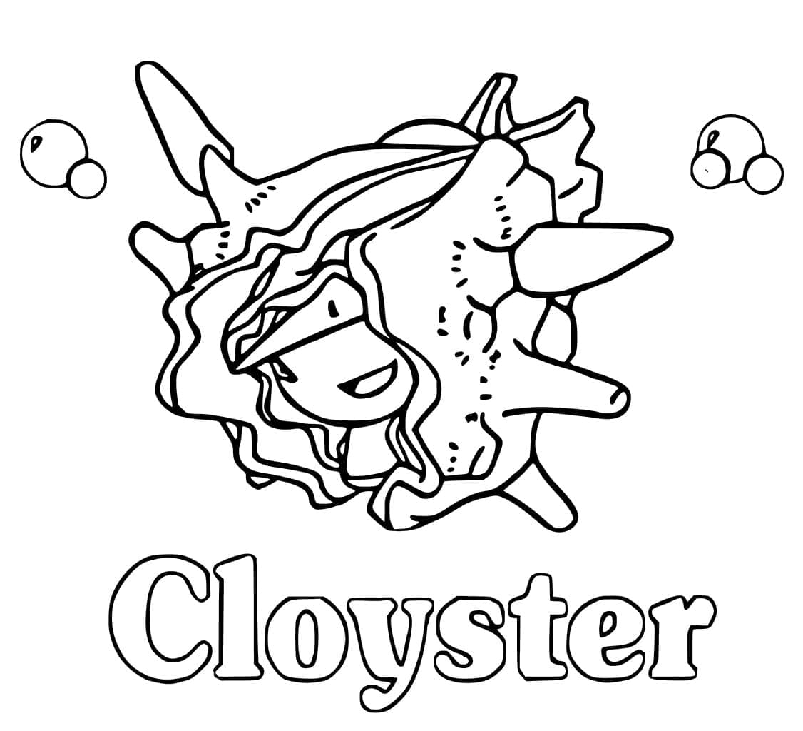 Desenho de Cloyster Pokemon para Colorir