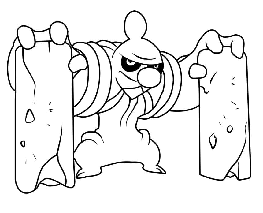 Desenho de Conkeldurr Pokemon para Colorir