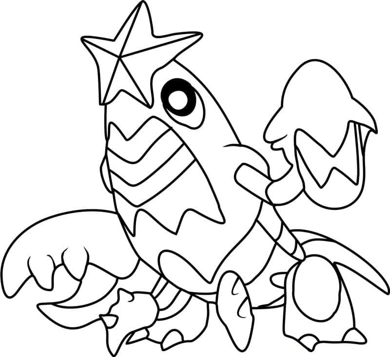 Desenho de Crawdaunt Pokemon para Colorir