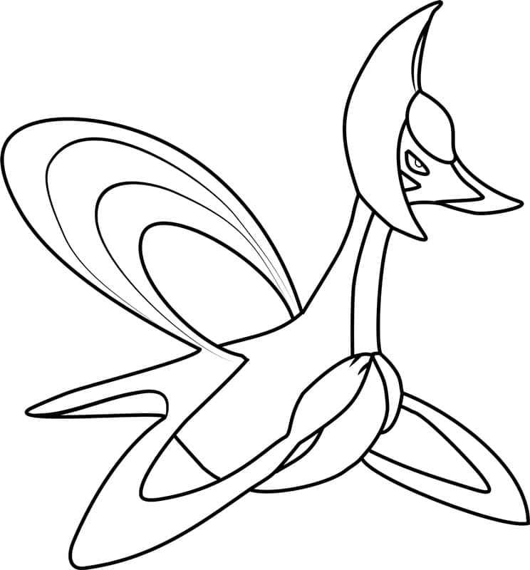 Desenho de Cresselia Pokemon para Colorir
