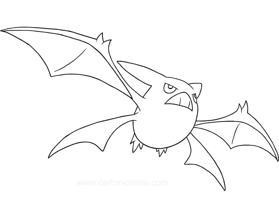Desenho de Crobat Pokemon para Colorir
