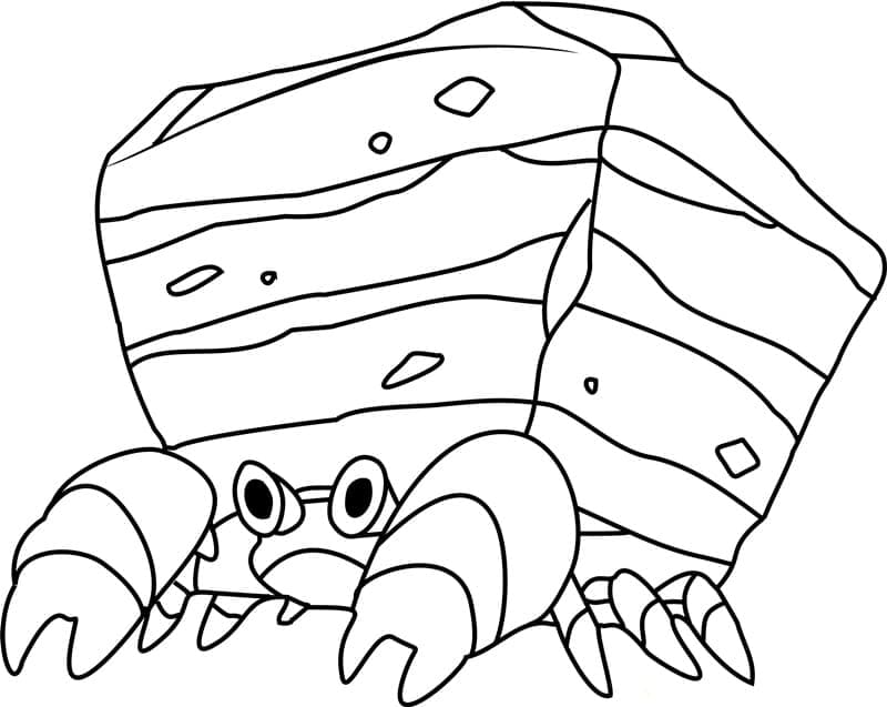 Desenho de Crustle Pokemon para Colorir