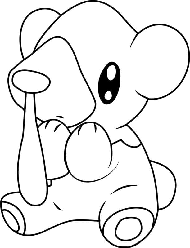 Desenho de Cubchoo Pokemon para Colorir
