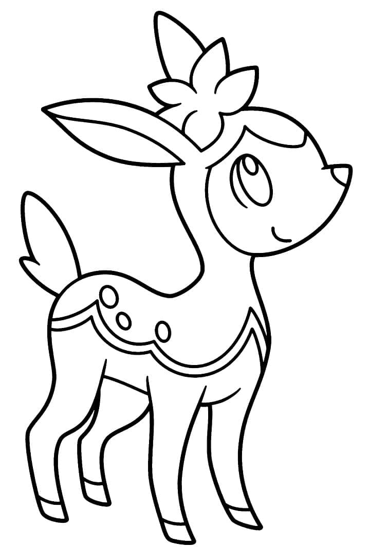 Desenho de Deerling Pokemon para Colorir