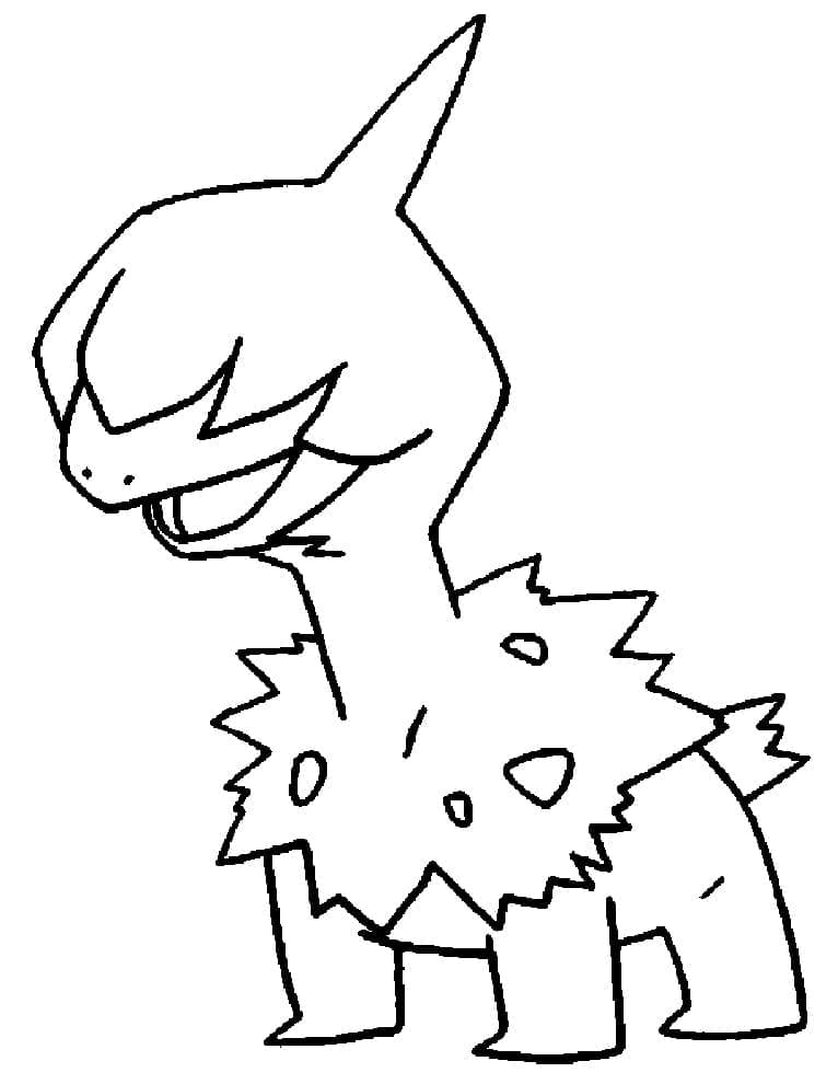 Desenho de Deino Pokemon para Colorir