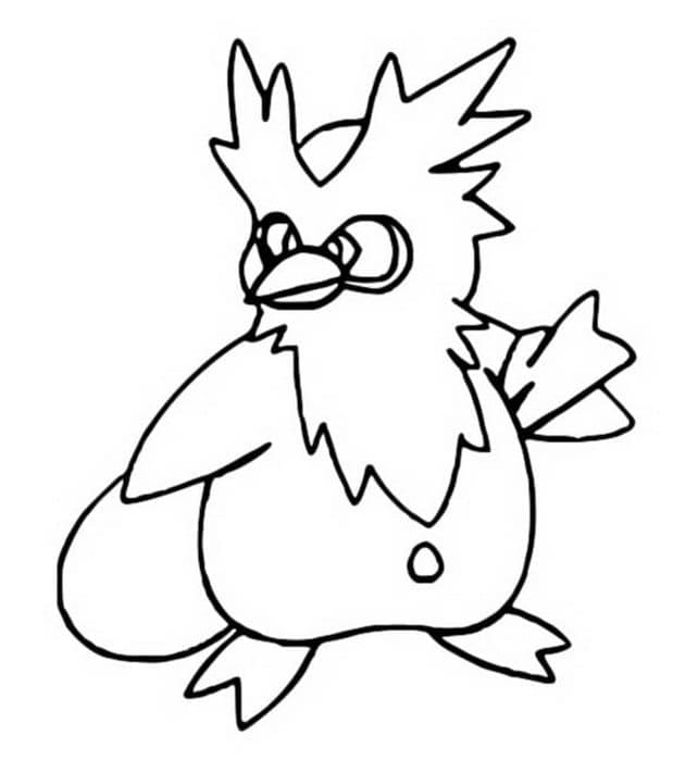 Desenho de Delibird Pokemon para Colorir