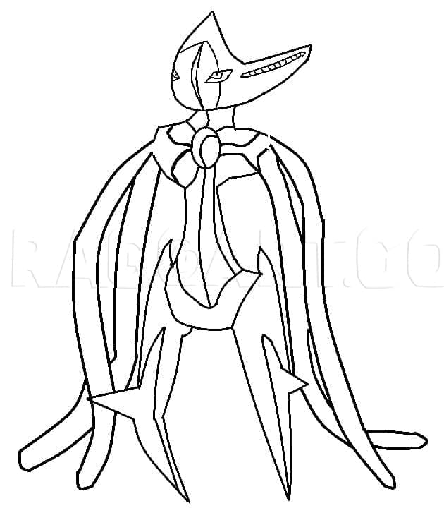 Desenho de Deoxys Pokemon para Colorir
