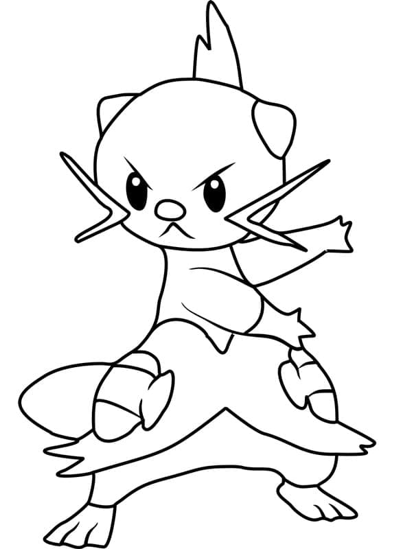 Desenho de Dewott Pokemon para Colorir