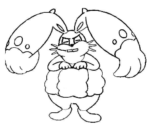 Desenho de Diggersby Pokemon para Colorir