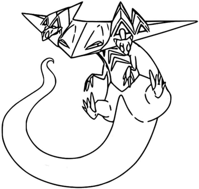 Desenho de Dragapult Pokemon para Colorir