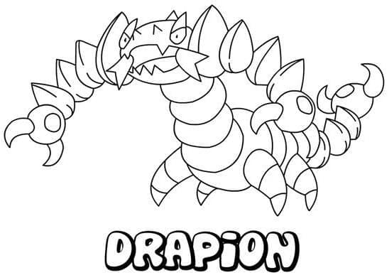 Desenho de Drapion Pokemon para Colorir