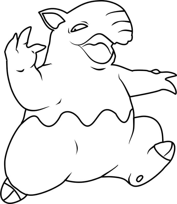 Desenho de Drowzee Pokemon para Colorir