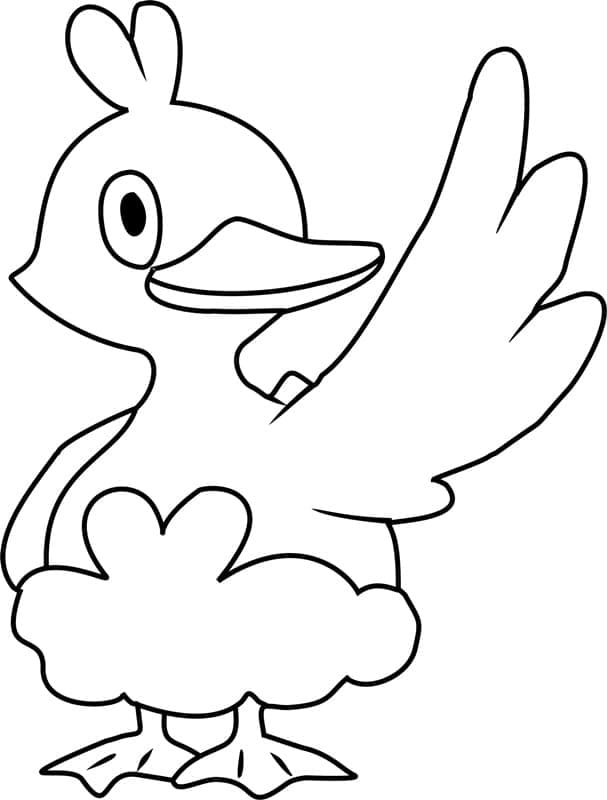 Desenho de Ducklett Pokemon para Colorir