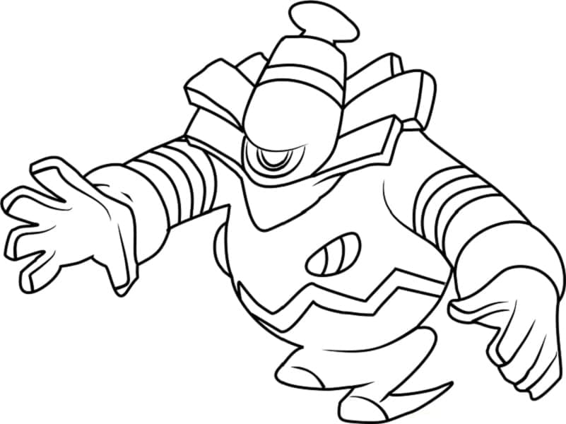 Desenho de Dusknoir Pokemon para Colorir