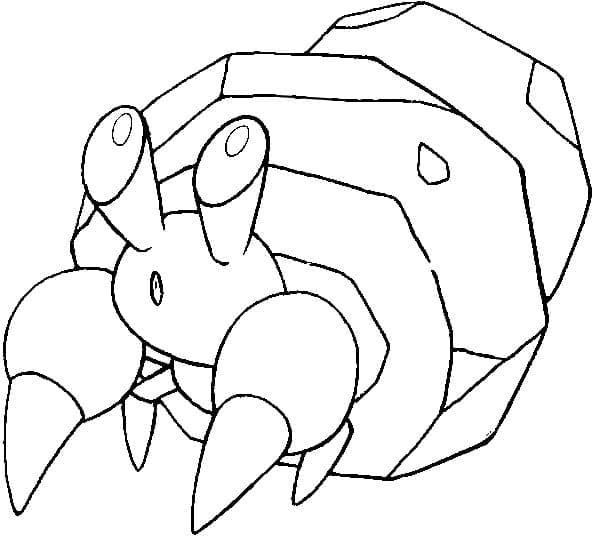 Desenho de Dwebble Pokemon para Colorir