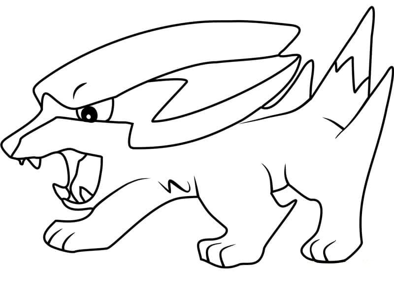 Desenho de Electrike Pokemon para Colorir