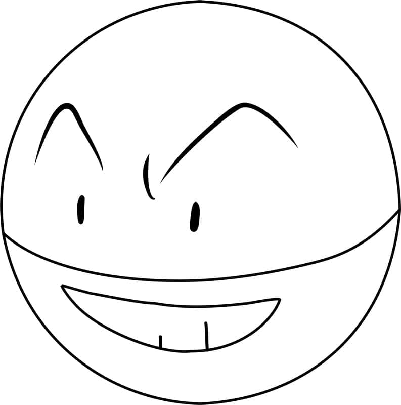 Desenho de Electrode Pokemon para Colorir