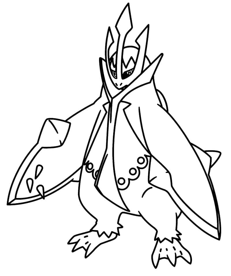 Desenho de Empoleon Pokemon para Colorir
