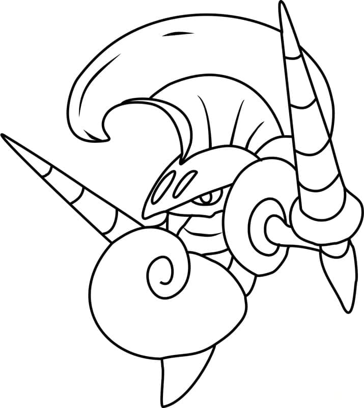 Desenho de Escavalier Pokemon para Colorir