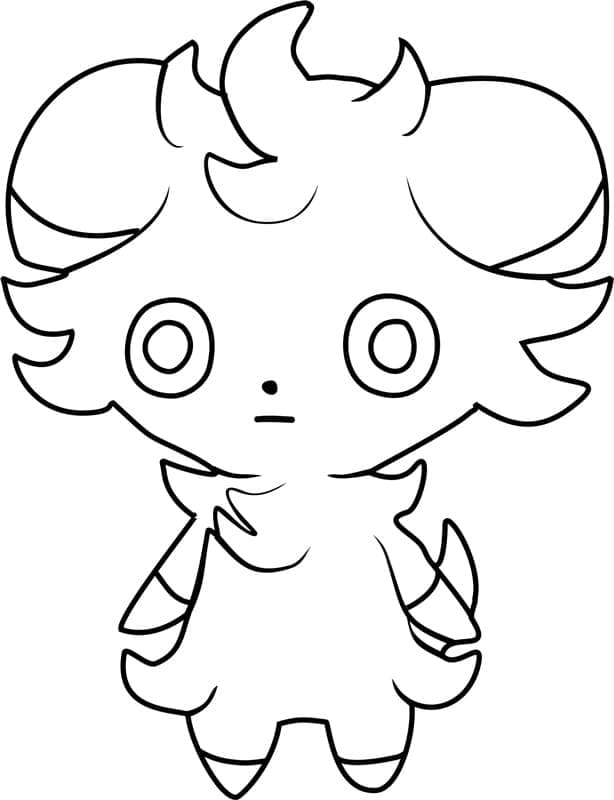 Desenho de Espurr Pokemon para Colorir