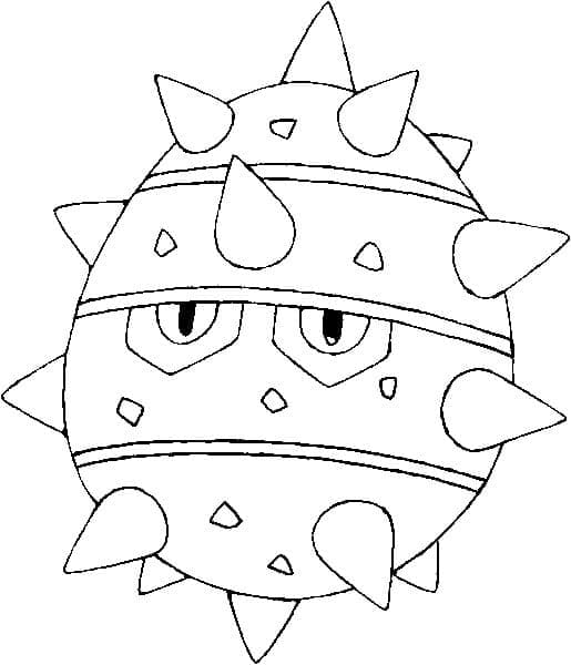 Desenho de Ferroseed Pokemon para Colorir
