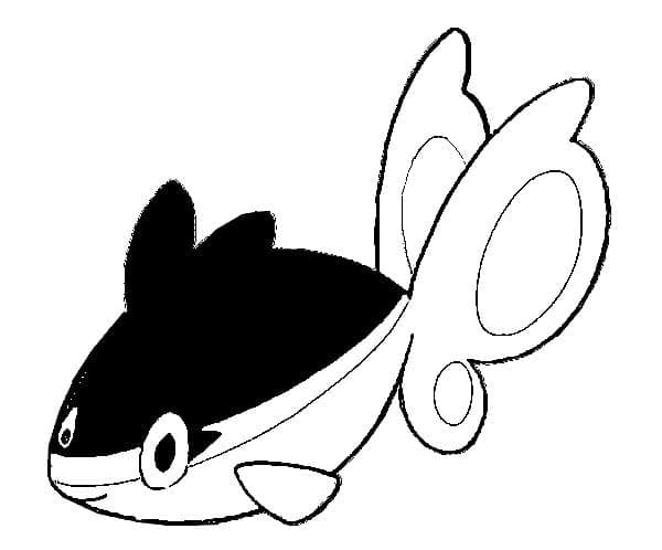Desenho de Finneon Pokemon para Colorir
